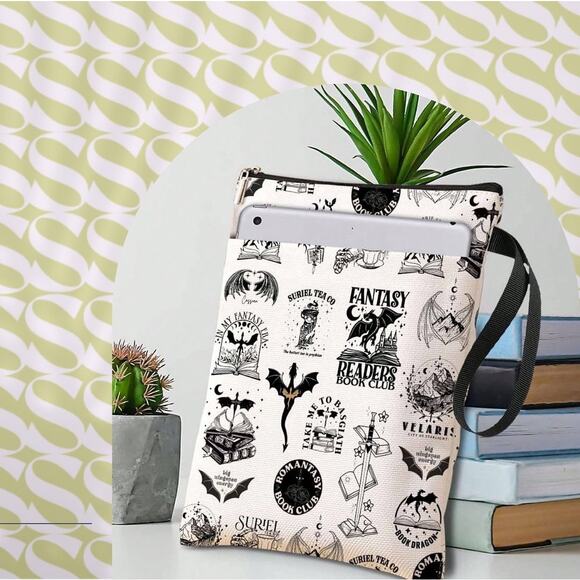 Book Sleeve Book Lover Gifts Book Protector with Zipper, Book Fantasy cover - Picture 2 of 5